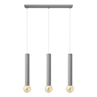 Netlighting Tuba Straight Bar Pendant Ceiling Light Grey 60cm