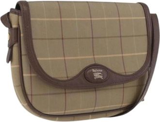 Burberry Pre-owned Cross Body Bags, female, Brown, Size: ONE SIZE Pre-owned Canvas Shoulder Bag