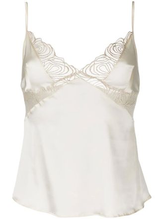 Gilda & Pearl embroidered-detail camisole top - White