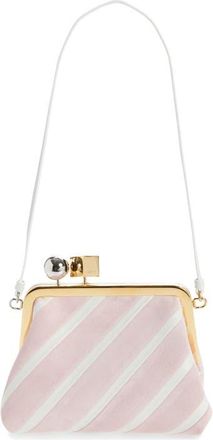 Jacquemus Le Berlingot Stripe Leather Frame Shoulder Bag in Light Pink/white 4Rs at Nordstrom