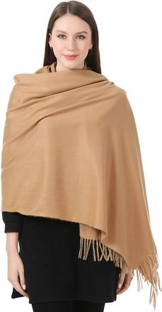 World of Shawls Essential Cozy Warm Shawls Scarves Scarf for Women this Winter Autumn Fall (Gold)