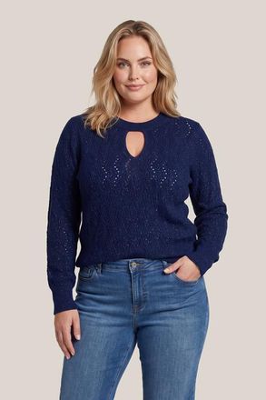 Mart Visser Lexie Lurex Trui Navy Maxi