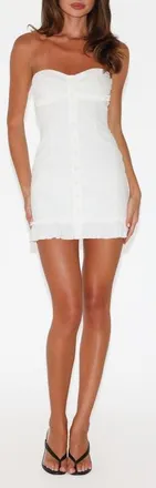Tiger Mist Kittie Strapless Minidress in Cream at Nordstrom, Size Xx-Small