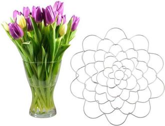 OEM Soporte Para Tallos De Flores De 12 Cm, Rejilla Para Arreglos Florales En Jarrones, Organizador De Flores, Color Plateado