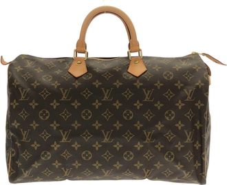 Louis Vuitton Marron Coated Canvas Boston Bag (Pre-Owned)