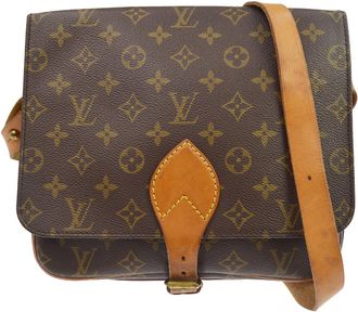 Louis Vuitton Cartouchiere Monogram Canvas Brown Canvas Handbag (Pre-Owned)