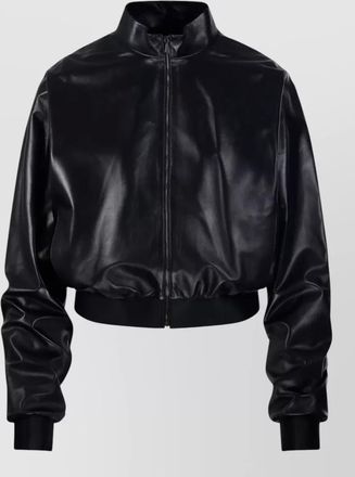 Gucci leather bomber jacket