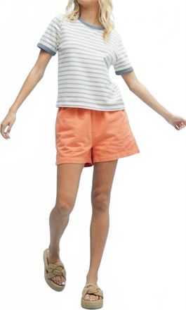 Wishlist Contrast Striped Knit Top In White Blue