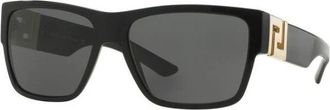 Versace Vierkante zonnebril - Heren - Zonnebrillen - Zwart - 59 MM - Accessoires