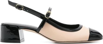 Stuart Weitzman Schoenen, Dames, Beige, 36 EU, Leer, Maeve Mary Jane Slingback