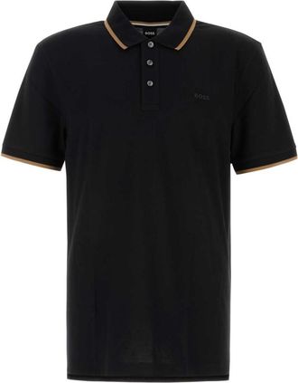 HUGO BOSS Black Piquet Polo Shirt