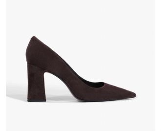 Schutz Womens Eleanor Suede Pump In Coffee Bean
