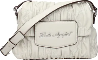 Karl Lagerfeld Gray Polyester Crossbody Womens Bag