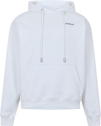 Off-white Mens Off White Logo Skate Hoody in White-Black - Size X-Large