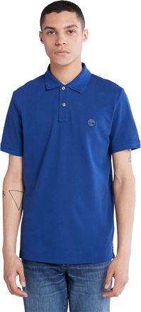 Timberland Mens Millers River Pique Polo T-Shirt - Short Sleeved (Bellwether Blue) L