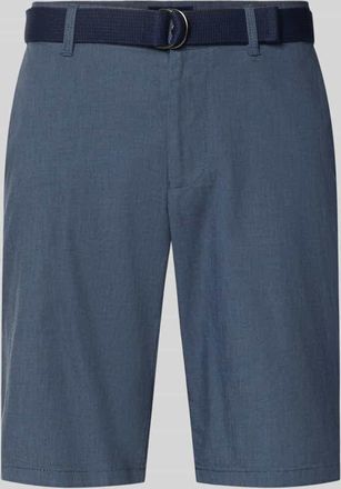 Christian Berg Bermudas mit G&uuml;rtel und Ges&auml;&szlig;leistentaschen in Marine, Gr&ouml;&szlig;e 46