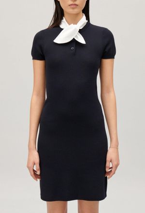 Claudie Pierlot Robe courte maille marine
