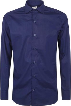 Tintoria Mattei Casual Shirts - Heren - Casual Overhemden - Blauw - XL - Overhemden