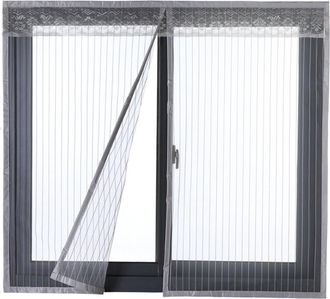 OEM Cortina Mosquitera Magn&eacute;tica Para Puerta O Ventana Con Imanes, Gris, 120 X 130 Cm, Fdc
