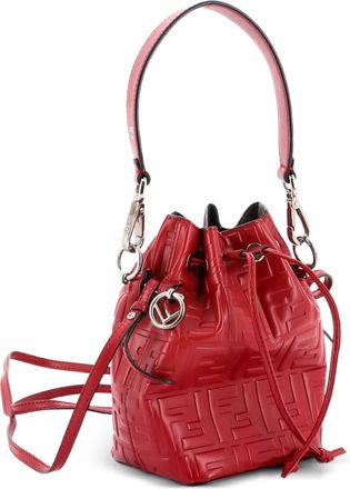 Fendi Borsa a secchiello Mon Tresor Zucca - Rosso