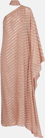 Taller Marmo Abito lungo monospalla Petra in fil coupé