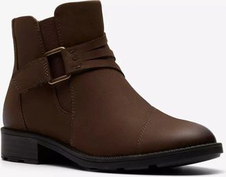 Clarks Adalynn Faye 26184068 Boots Womens Mushroom Nubuck Ankle Bootie MEW406