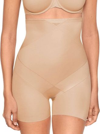 Miraclesuit Instant Tummy Tuck Hi-Waist Shorts In Beige