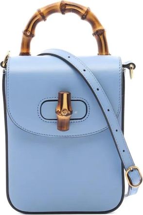 Gucci Borsa a mano mini in bambù anni 2010 - Blu