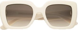 Emmanuelle Khanh Emmanuel Kahn Foxy 201 Malibu Avorio Sunglasses
