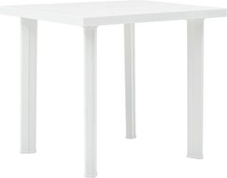 vidaXL Garden Table White 80x75x72 cm Plastic Vidaxl
