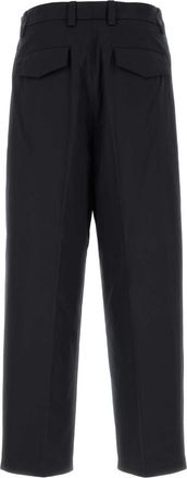 Jil Sander Mens Cotton Trousers Black
