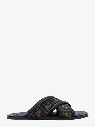 Fendi FF jacquard fabric sandals with embroidered logo - FENDI - gender_Man