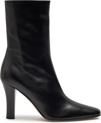 The Row The Row Mona 80 Leather Mid-calf Boots - Black - 38 (IT38 / UK5)