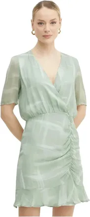 A|X Armani Exchange Jurk met V-hals - Dames - Korte kleedjes - Groen - M - Kleedjes