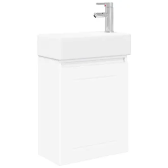 vidaXL M&oacute;dulo De Ba&ntilde;o Con Grifer&iacute;a Blanco 45,5 X 25,5 X 84 Cm Vidaxl