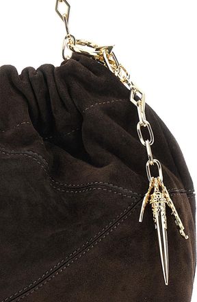 BA&SH Womens Shoulder Bag Brown Suede