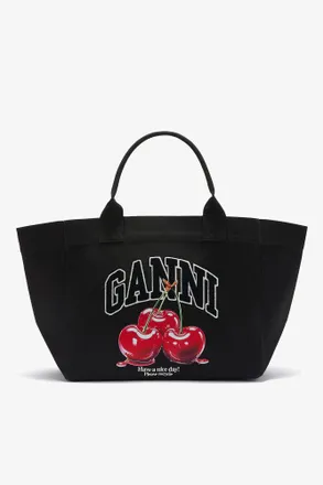 Ganni Mixed Black XXL Cherry Tote