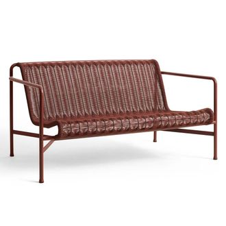 HAY Palissade Cord Lounge Sofa, iron red