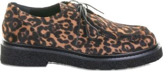 Guglielmo Rotta 30 mm derby veterschoenen met luipaardprint - Bruin