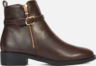 XY London Womens XY London Womens/Ladies Lorna Buckle Detail Ankle Boots - Brown - Size: 7