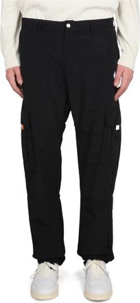 Marcelo Burlon Cross Nylon Cargo Pants - Heren - Straight fit broeken - Zwart - XL - Nylon - Broeken