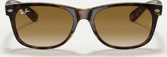 Ray-Ban New Wayfarer classici occhiali da sole squadrati con lenti marroni in havana chiaro-Marrone