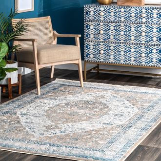 nuLOOM Kaia Persian Iris Medallion Area Rug