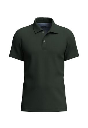 Fynch-Hatton Poloshirt FYNCH-HATTON, Herren, Gr. 4XL, gr&uuml;n (schwarz ivy), Jersey, Obermaterial: 100% Baumwolle, unifarben, regular fit taillenbedeckt, gerader Absc