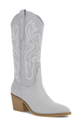 Mia Crosley Western Boot in Light Blue at Nordstrom, Size 6.5