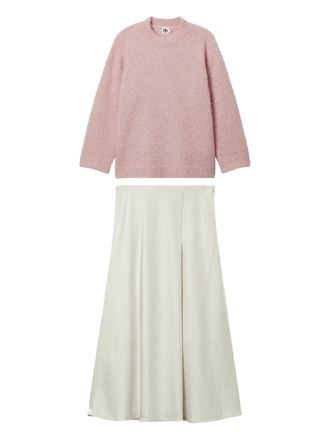 B+ab crew-neck sweater and midi skirt - Pink