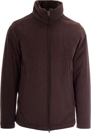 Herno Dark Brown Mock Collar Jacket