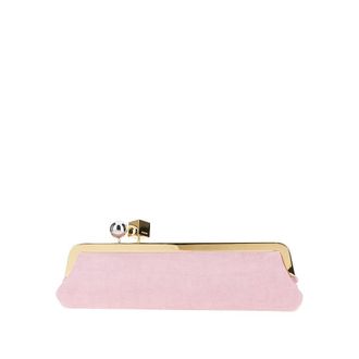 Jacquemus Suede leather Salon pouch with croco-effect Woman One Size