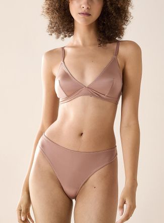 Miiyu Womens Plain satiny Brazilian panty Recycled polyester