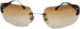 Chanel Pre-owned Accessories, female, Orange, Size: ONE SIZE Pre-owned Metal Sunglasses